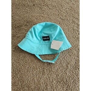 Hurley Toddler Boonie Bucket Sun Hat  With Strap Teal 2T NEW